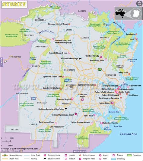 Sydney Map Map Of Sydney Australia