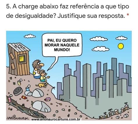 Questões Sobre Desigualdade Social Com Charge