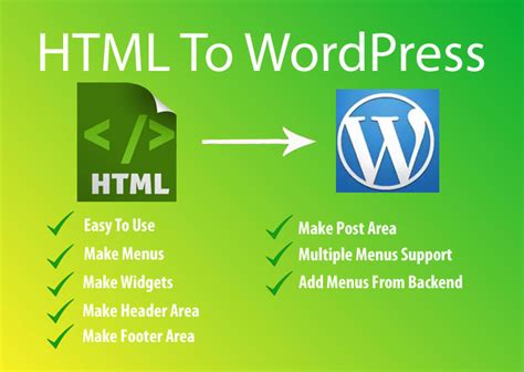 Word to html supports word files (.docx and.doc), pdf files, rtf (rich text format), open doc files (from libre or open office) and.txt plain text files. Convert html to wordpress by Mortuj_alam | Fiverr