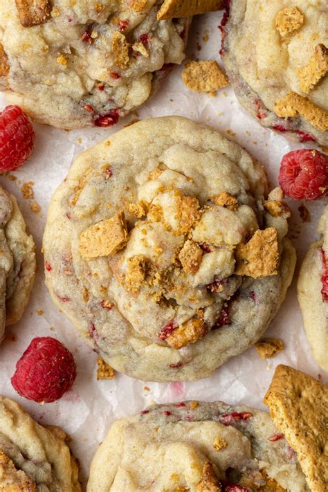 Raspberry Cheesecake Cookies Stuffed Cookie Dough Diaries