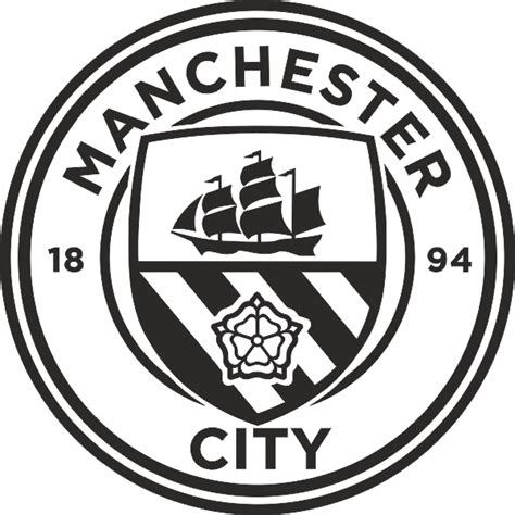 Manchester City Badge Black And White