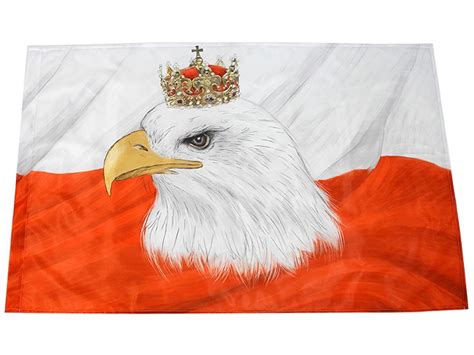 WyjĄtkowa Flaga Rzeczypospolitej Polskiej Flaga Polski Z GodŁem OrzeŁ W Koronie 150x90cm Cena
