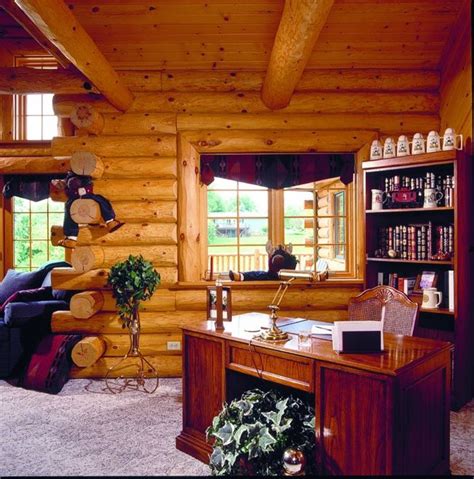 8 Best Log Home Office Images On Pinterest Log Cabin Homes Log
