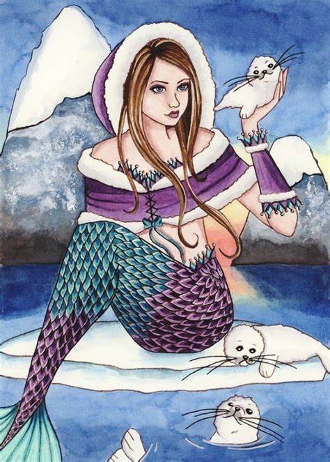 Arctic Mermaid Shopaurella27 Mermaid Painting
