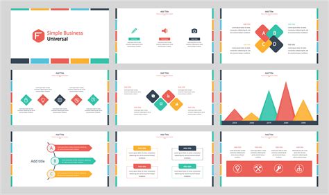 Simple Colorful Business Presentation Slides 1265896 Vector Art At Vecteezy