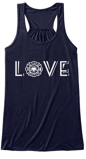 Firefighter Love Midnight Womens Tank Top Front Firefighter Love Athletic Tank Tops Tops