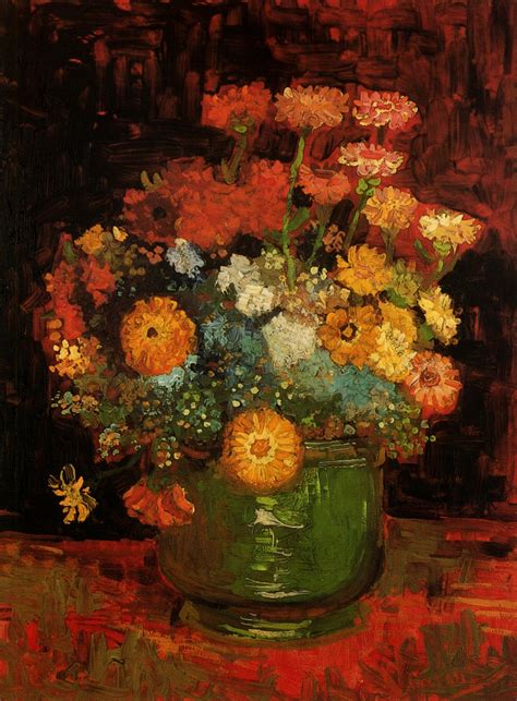 Vincent Van Gogh Flower Vase Still Life Vase With Fifteen