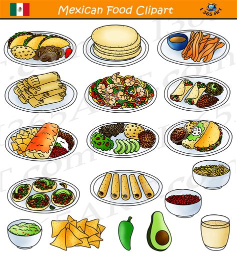 As i was growing up, this restaurant was known as la pinata. Mexican Food Clipart - Comida Mexicana - School Clipart