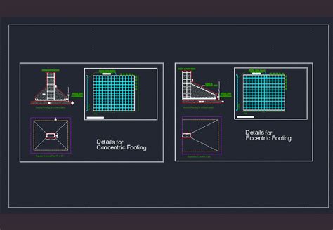 Footing Details 2 D Dwg Detail For Autocad Designs Cad