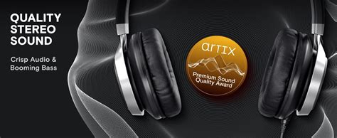 Artix Cl750 On Ear Headphones Wired With Mic — Noise Isolating Plug In Headphones Computer