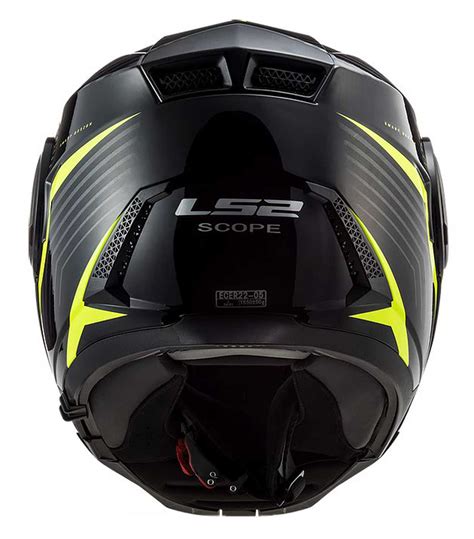 Ls2 Helmets Horizon Skid Modular Motorcycle Helmet Black And Hi Vis