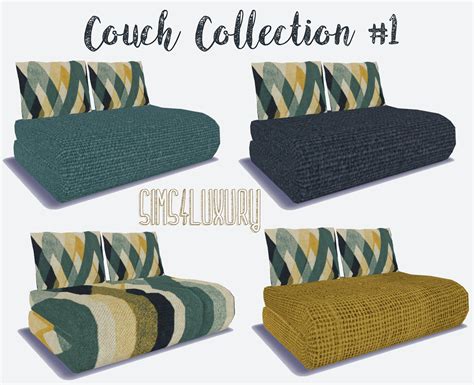 Couch Collection 1 Sims4luxury Sims 4 Sofa Bed Luxury Couch Sims