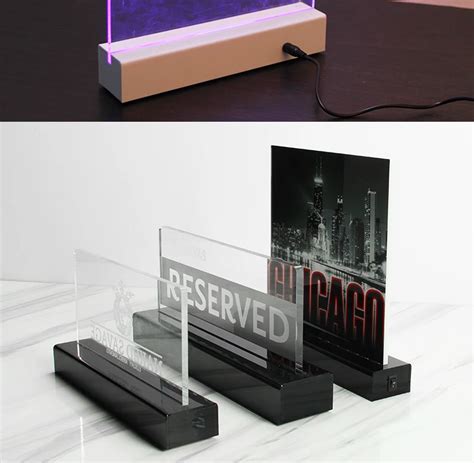 Wholesale Acrylic Rgb Led Lighted Base Plastic Led Light Stand Led Light Base With Rgb Color