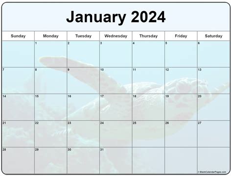 Collection Of January 2024 Photo Calendars With Image Filters