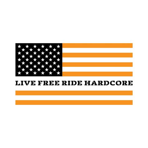 Harley Davidson American Flag Svg Live Free Ride Hardcore Etsy