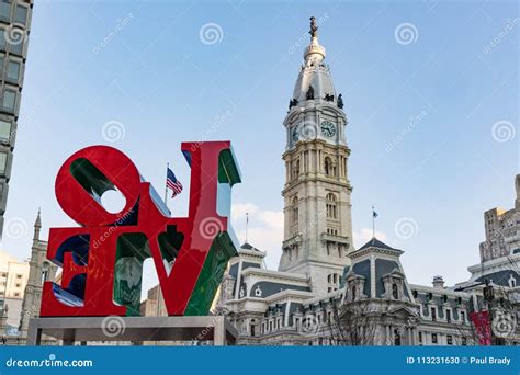 Love Sculpture In Philadelphia Pennsylvania Editorial Image Image Of