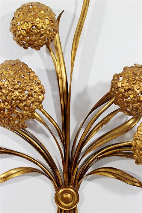 Vintage abstract metal wall art designed by marc weinstein, circa 1970s. Mid-Century Modern Vintage Palladio Italian Gilt Metal ...