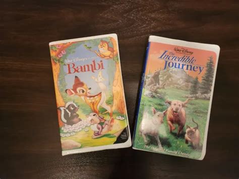 Disney Bambi The Incredible Journey Vhs Video Tapes Movie Lot W