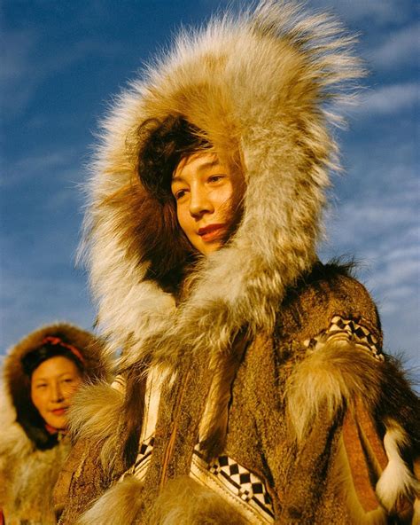 An Inuit Woman Who Won The Miss Arctic Circle Title Displays Her