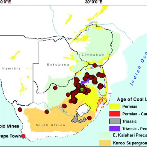 South Africas Gold Mine Locations And Coal Deposits Software