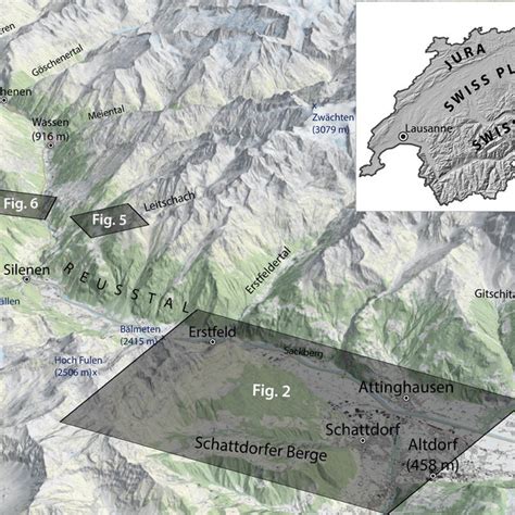 Map And Photos Of The Moraines At The Fellital Sample Site The Camera