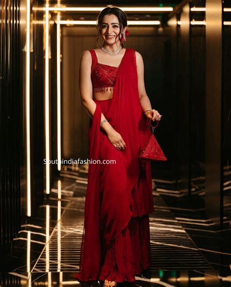Trisha Krishnan S Stunning Red Saree Look At PS Promotions