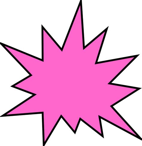 Pink Star Burst Clip Art At Vector Clip Art Online Royalty