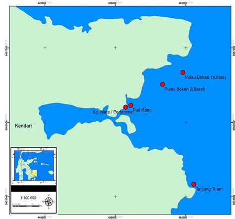 Map Of The Site Study Of Banggai Cardinalfish In Kendari Waters