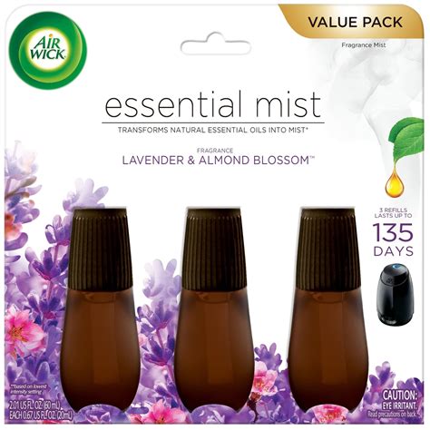 Air Wick Essential Mist Refill 3ct Lavender And Almond Blossom