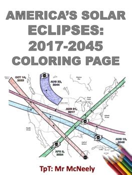 America S Solar Eclipses Coloring Page By Mr Mcneely Tpt