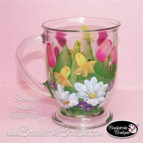 Hand Painted Coffee Mug Spring Bouquet Original Designs By Cathy K
