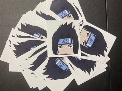 From Naruto Sasuke Uchiha Vinyl Peeker Sticker Paper Stickers Labels