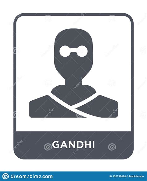 Gandhi Icon In Trendy Design Style. Gandhi Icon Isolated On White Background. Gandhi Vector Icon ...