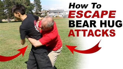 How To Escape From A Bear Hug Self Defense Against A Rear Hug Youtube