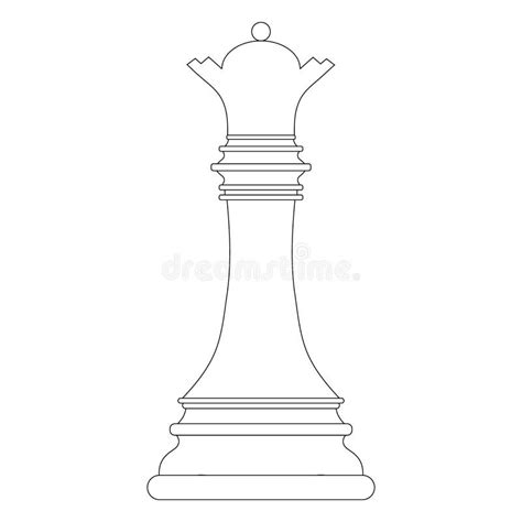 Queen Chess Outline Stock Illustrations 2172 Queen Chess Outline