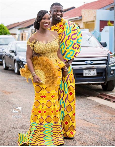 Ghanaian Kente Bridal Ideas For Traditional African Weddings Mammypi African Attire African