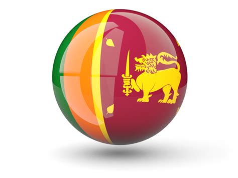 Sphere Icon Illustration Of Flag Of Sri Lanka