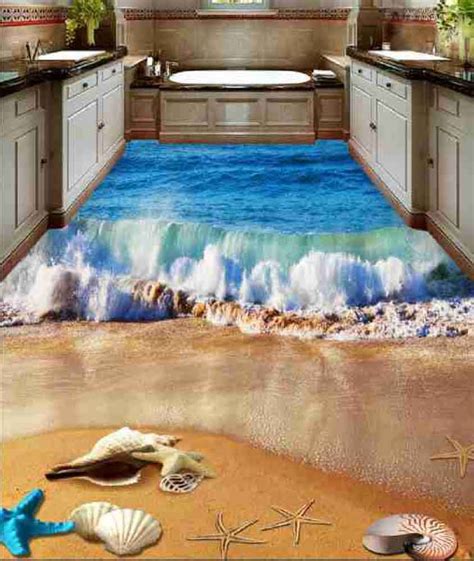 A 3d epoxy floor has no seams or cracks, which can allow elements to weaken the floor, so it will likely keep looking shiny and fresh for many years. 3D Beach Epoxy Flooring | Floors Nigeria