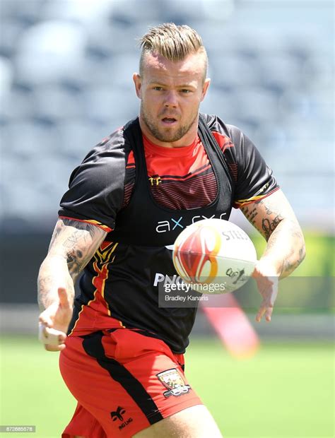 Luke Page Passes The Ball During A Png Kumuls Rugby League World Cup