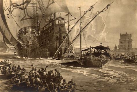 Departure Of Vasco Da Gama Fleet To India Lisbon 1497 Retratos