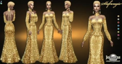 Slefrenyie Dress At Jomsims Creations Sims 4 Updates