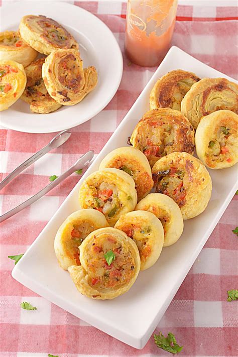 Easy indian appetizer recipes for parties and tea time. Veggie Pinwheels Party Appetizer, Party potluck recipes ...