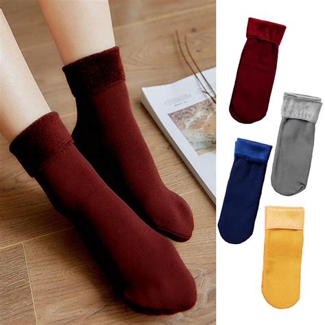 2019 Warm Winter Cotton Thick Socks Women Velvet Womens