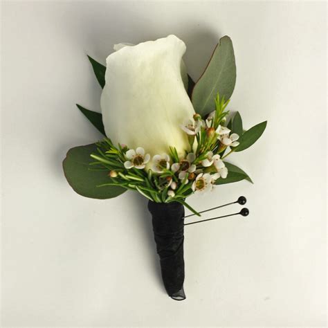 White Rose Boutonniere In Merion Station Pa Long Stems