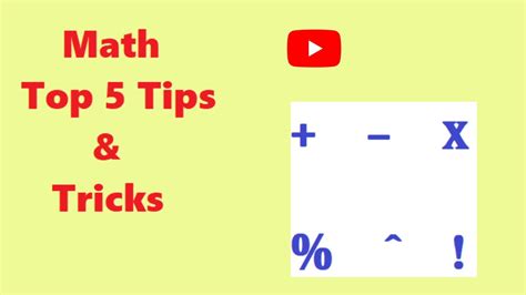 Top 5 Amazing Math Tips And Tricks Youtube