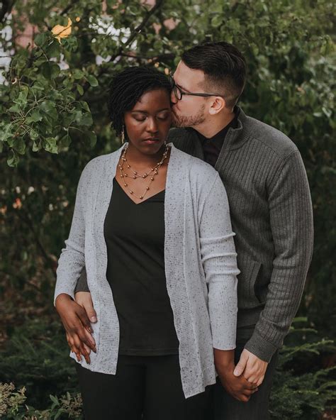 Interracial Couple During Pre Wedding Engagement Photos By Kendra