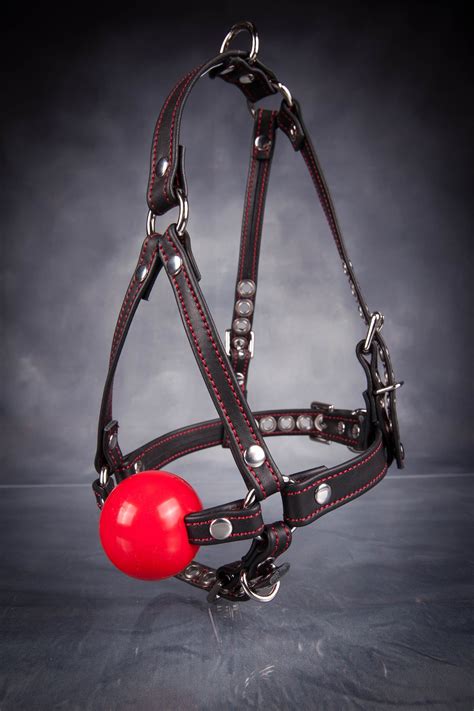 Ball Gag Harness Head Trainer Gag Etsy