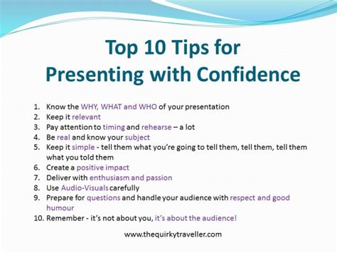 Top 10 Presentation Skills Tips The Quirky Traveller Blog