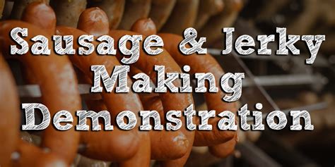 Cover and chill for at least 15 minutes. Sausage & Jerky Making Workshop - Cannon Hill Brewing