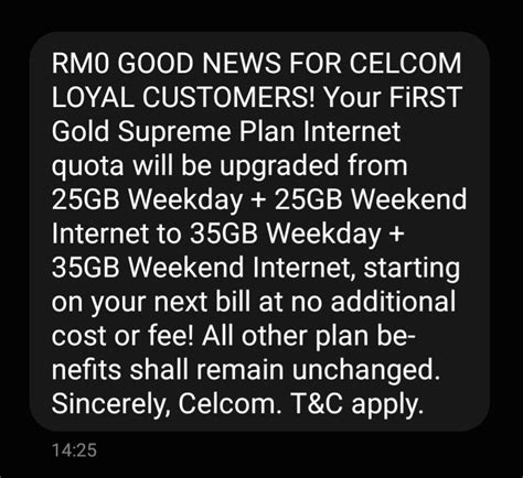 It offers 21gb of mobile internet data (7gb. Celcom offers free quota upgrade for postpaid customers